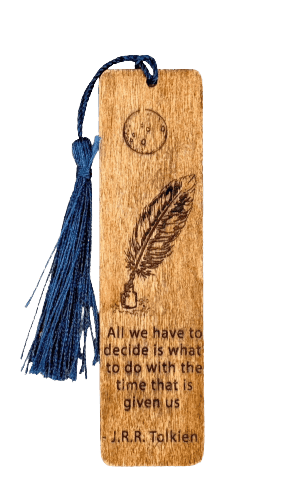 Tolkien Quote Bookmark, engraved walnut