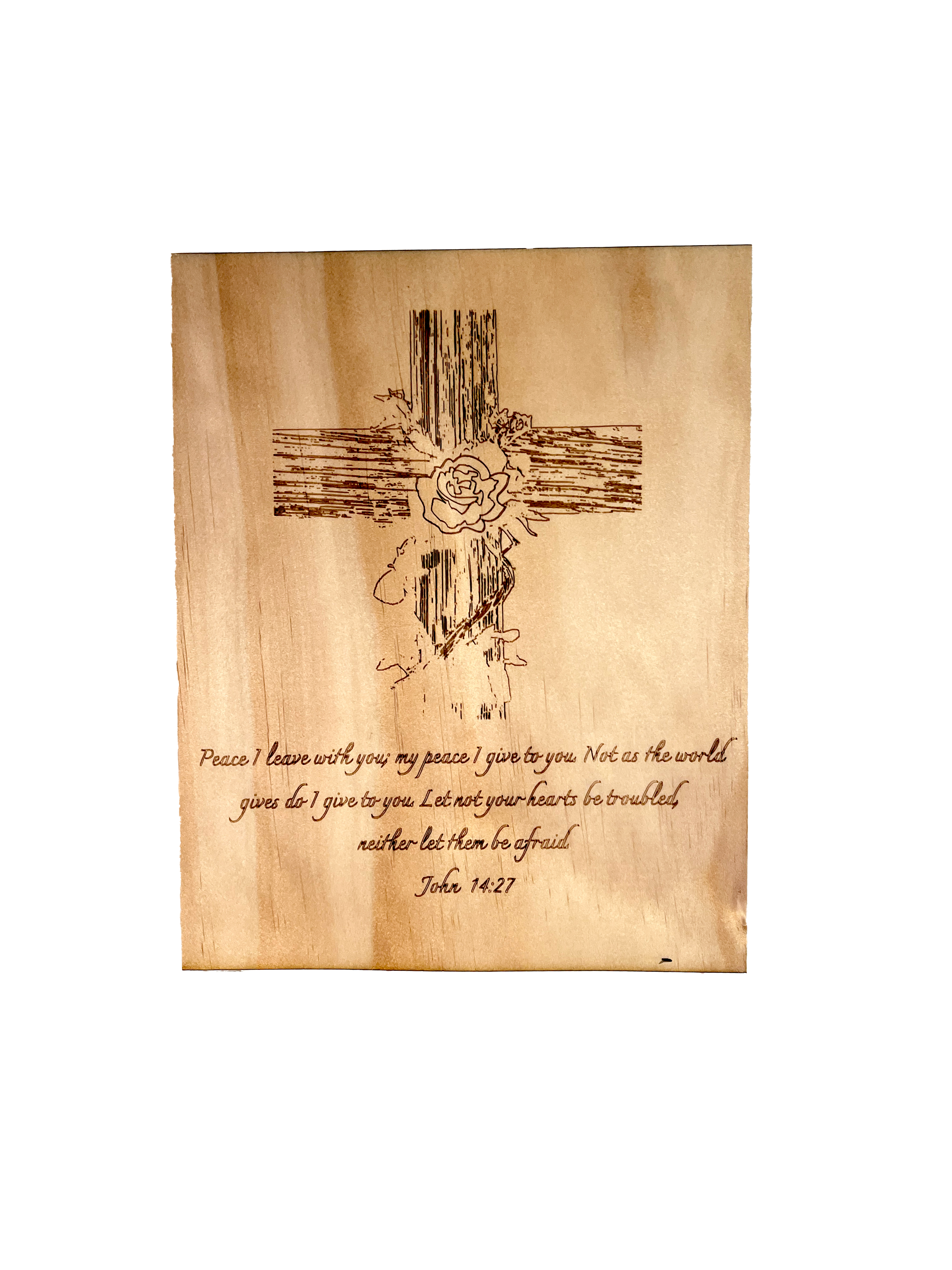 Plaque with Cross and Scripture verse
